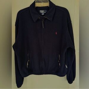 Polo Ralph Lauren Polartec Fleece Bomber Jacket Men’s L Vintage 90’s Blue Zip Up